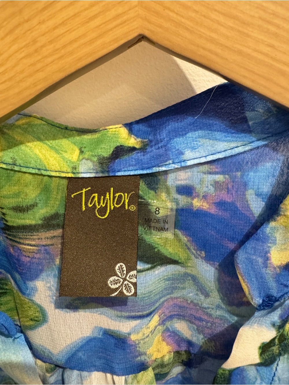 Taylor Blue & Green Floral Tie-Waist Maxi Dress - Picture 3 of 9